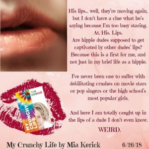 His lips... well, they_re moving again, but I don_t have a clue what he_s saying because I_m too busy staring. At. His. Lips. Are hippie dudes supposed to get captivated by othe